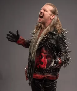 Chris Jericho AEW Jacket With Spikes Side