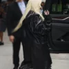 Christina Aguilera : Faux Leather Coat