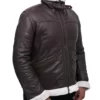 Classic Brown Aviator Leather Jacket
