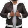 Classic Brown Aviator Real Leather Jacket