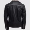 Classic Spiked Leather Jacket Back