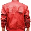 Cobra Kai Red Leather Jacket Back