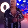 Cody Rhodes Military Long Ring Genuine Leather Coat in Red