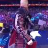 Cody Rhodes Military Long Ring Top Leather Coat in Red