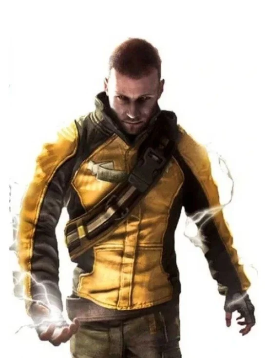 Cole Macgrath Infamous Yellow Leather Jacket