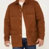 Coleman Men’s Brown Western Quilted Chore Suede Leather Jacket