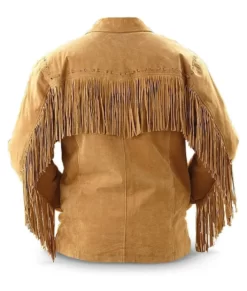 Colter Men’s Western Cowboy Fringe Suede Leather Jacket