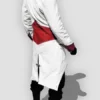 Connor Kenway Assassins Creed White And Red Hoodie Real Leather Coat