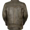 Distressed Vintage Real Leather Cafe Racer Jacket