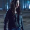 Conor Leslie Titans Donna Troy Black Real Leather Jacket