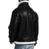 Cook Mens Black Aviator Top Leather Jacket