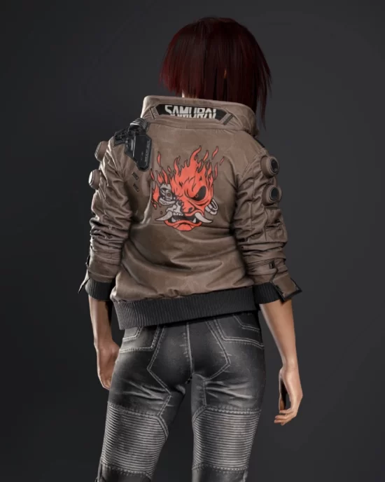 Cyberpunk 2077 Genuine Bomber Leather Jacket