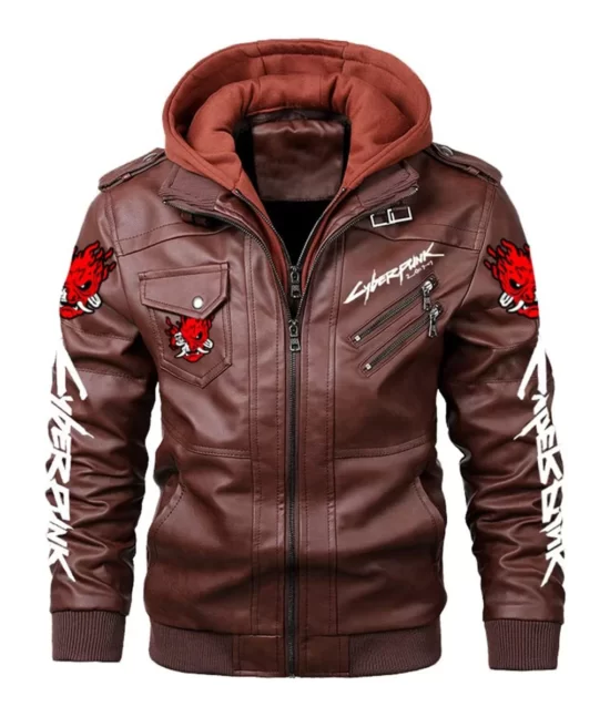 Cyberpunk 2077 Samurai Brown Jacket Real Leather jackets