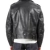 D-Pocket Asymmetrical Top Leather Jacket
