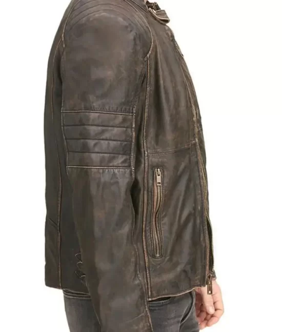 DOCO Distressed Brown Leather Jacket