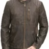 DOCO Distressed Brown Genuine Leather Jacket