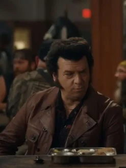 Danny Mcbride The Righteous Gemstones Brown Real Leather Jacket