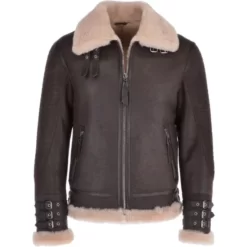 David Brown Flying Shearling Best Leather Jacket
