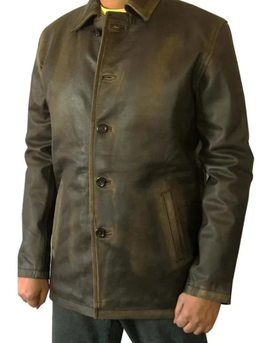 Dean Winchester Supernatural Distressed Leather Car Coat