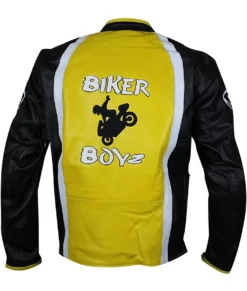 Derek Luke aka Biker Boyz Kid Yellow Motorcycle Top Leather Jacket
