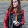Derry Girls Ms De Brún Black and Red Real Leather Jacket