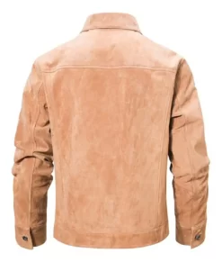 Dustin Men’s Beige Timeless Real Suede Leather Trucker Jacket
