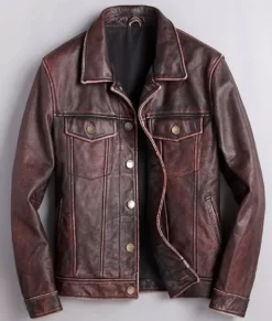 Dylan Men’s Brown Fashionable Leather Racer Jacket