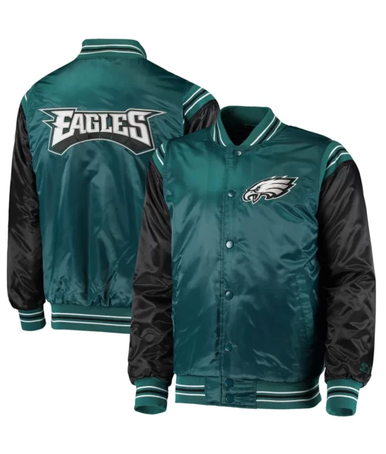 Eagles Green Black Varsity Jacket Real blazer