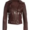Echoes S1 E6 Gina Best Brown Leather Jacket