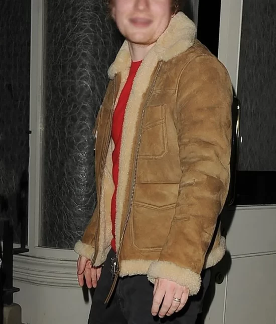 Ed Sheeran Brown Real Suede Leather Jacket