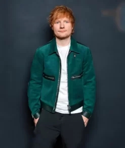 Ed Sheeran Green Leather Jacket