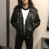 Eddie Munson Stranger Things Men's Black Real Leather Jacket