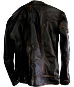 Elliot Men’s Black Distressed Iconic Top Leather Cafe Racer Jacket