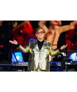 Elton John Glastonbury 2023 Golden Blazer