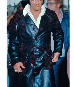 Elvis Black Leather Coat