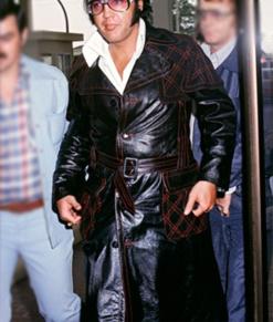 Elvis Black Leather Real Leather Coat