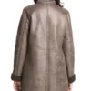 Emaya Brown Aviator Shearling Top Leather Coat