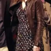 Emily Blunt The Girl on the Train Black Leather Jacket
