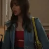 Emily in Paris S03 Emily Blue Leather Jacket