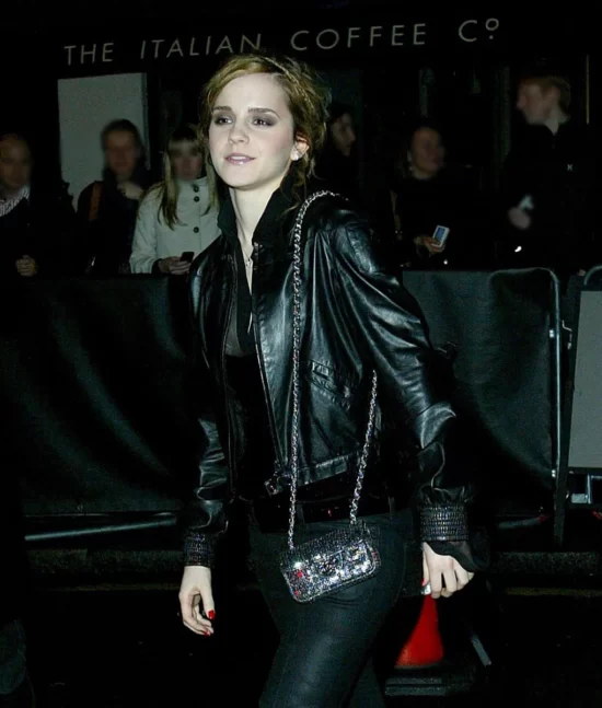 Emma Watson Black Top Leather Jacket