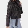 Esther Black Biker Leather Jacket