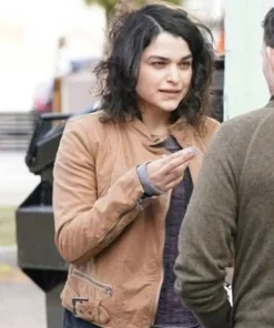 Eve Harlow The Rookie TV Series Bianca Windle Brown Leather Jacket