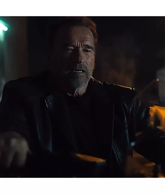 FUBAR Arnold Schwarzenegger Black Top Leather Biker Jacket