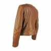 Fadcloset Tan Leather Jacket Back