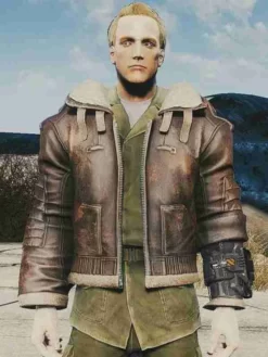 Fallout 4 Best Brown Bomber Leather Jacket