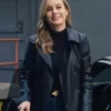 Fast X Brie Larson Black Leather Coat