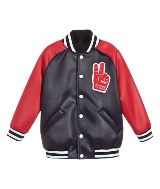 Fendi Boys Varsity Premium Leather Jacket