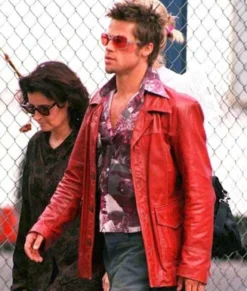 Fight Club Brad Pitt Red Jacket