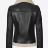 Frances Womens Brown Shearling Bomber Genuine Leather Jackets