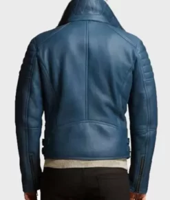 Franklin Blue Top Leather Jacket